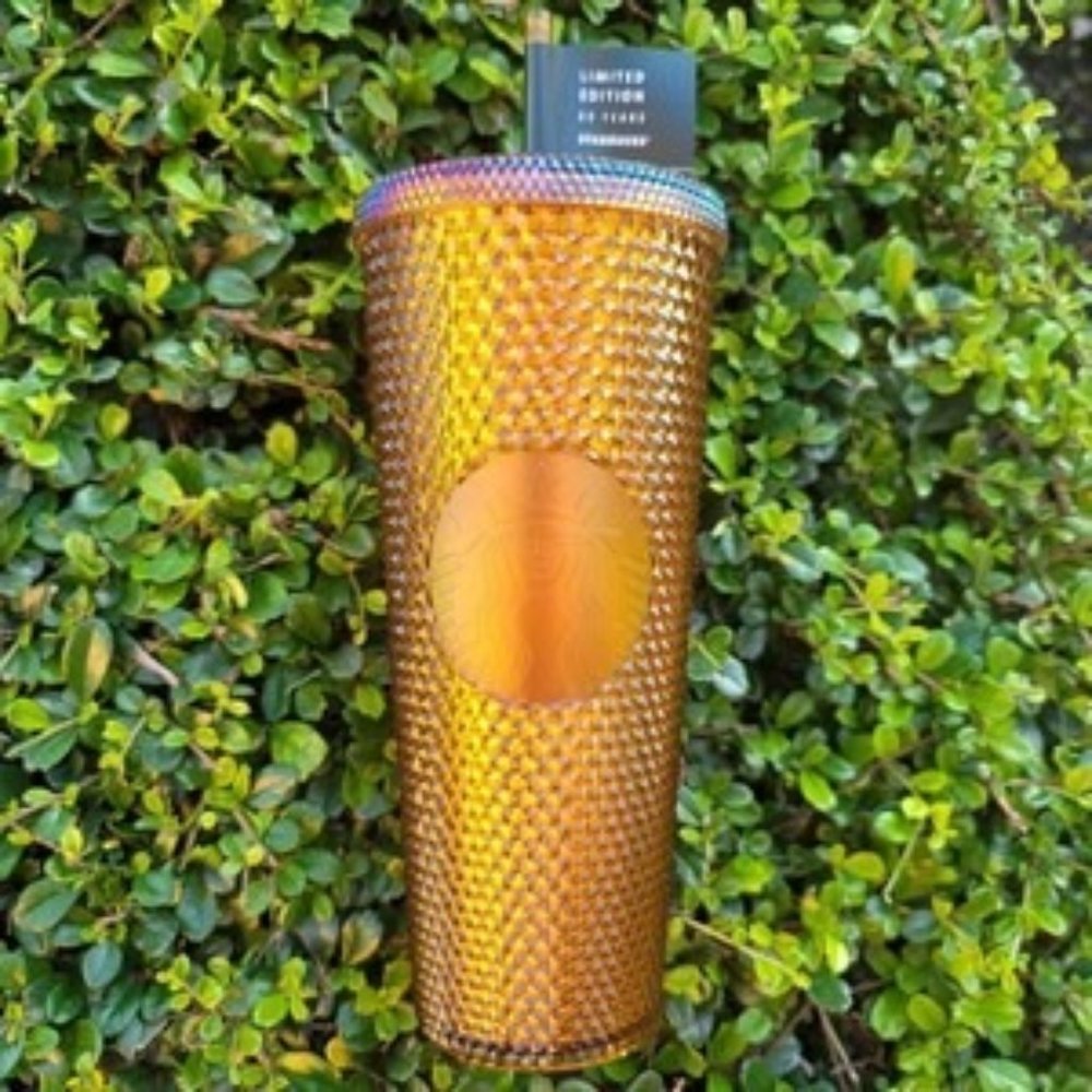 Starbucks Studded Tumbler Copper 50th Anniversary 24oz Iridescent Limited 2021